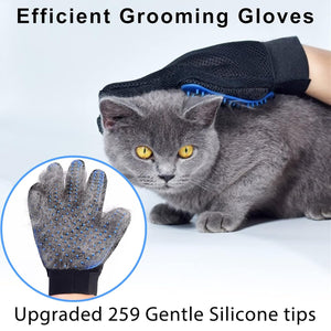 Dog Grooming Glove Brush,Self-Cleaning Slicker Pet Brush