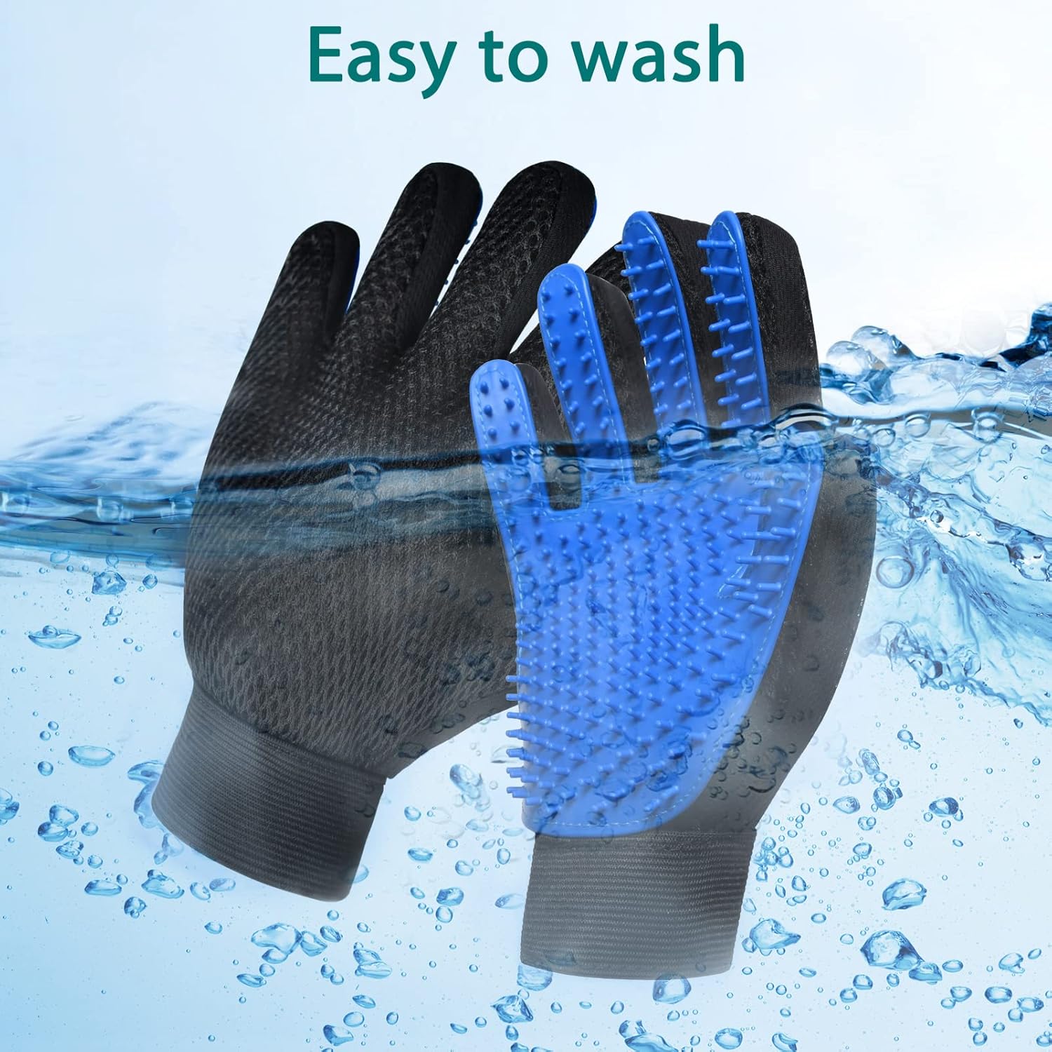 Dog Grooming Glove Brush,Self-Cleaning Slicker Pet Brush