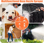 Dog Washing Hose Attachment for Pet Bathing with Black Shower Diverter