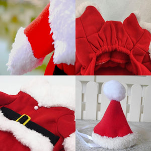 Festive Santa Claus Pet Costume Set