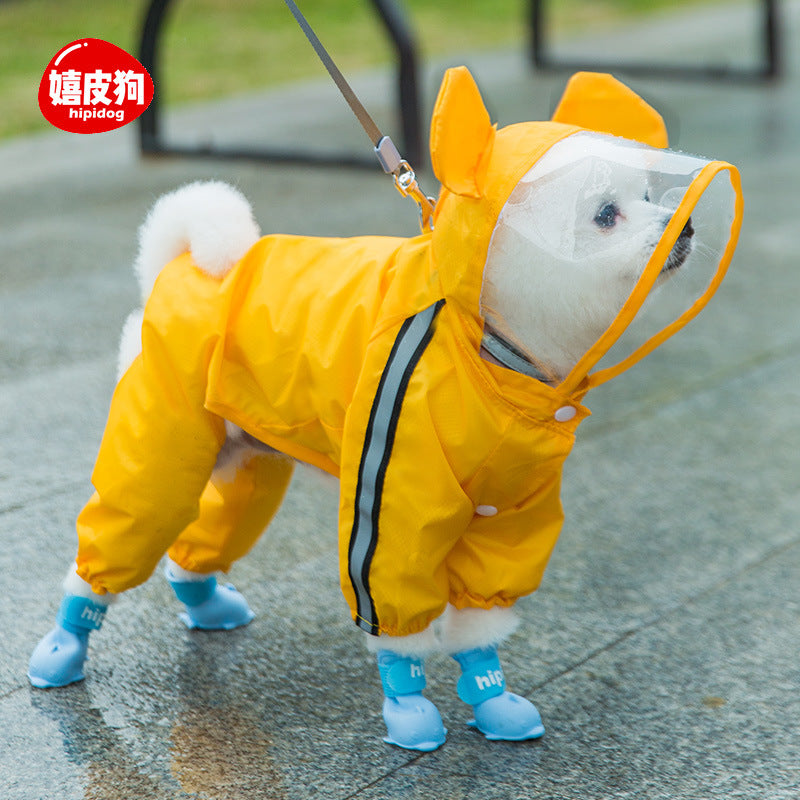 Puppy Dog Four-Legged Raincoat Waterproof