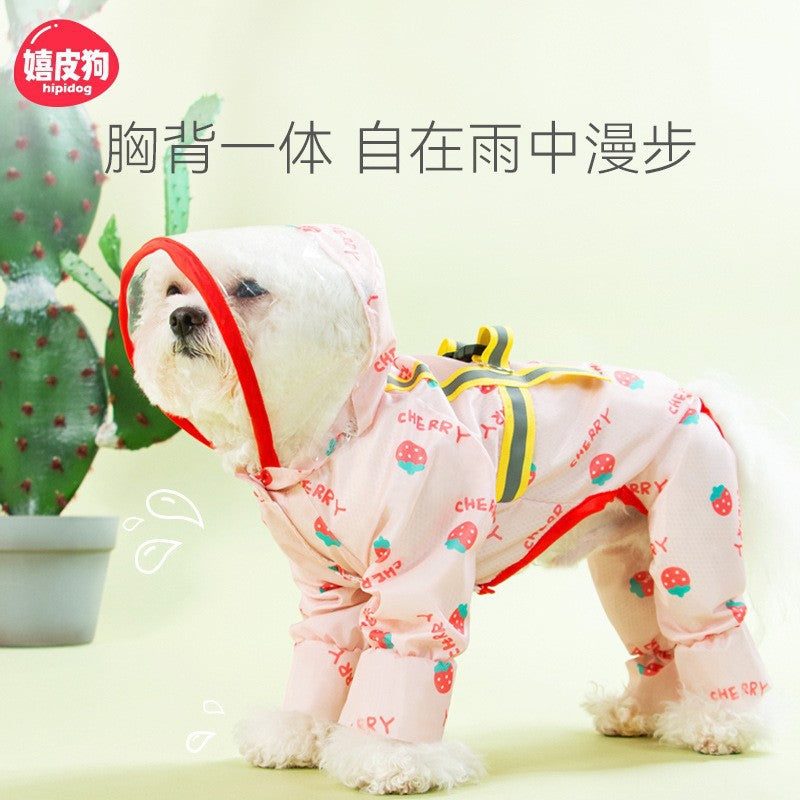 Puppy Dog Four-Legged Raincoat Waterproof